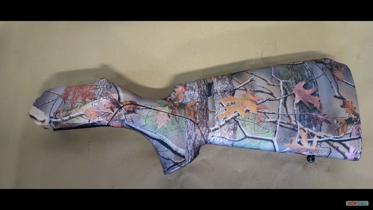 Fusil motif camo feuilles 10